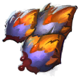 Overflowing petrified rootwood