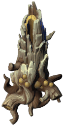 Overflowing petrified rootwood