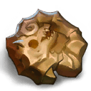 Faint fossilized crystal seam