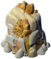 Enriched fossilized crystal bed